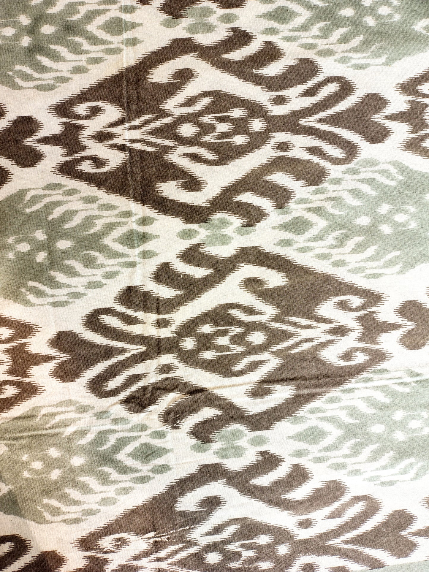 Grey Ikkat Traditional Printed Bedsheet with Two Reversible Pillow Covers