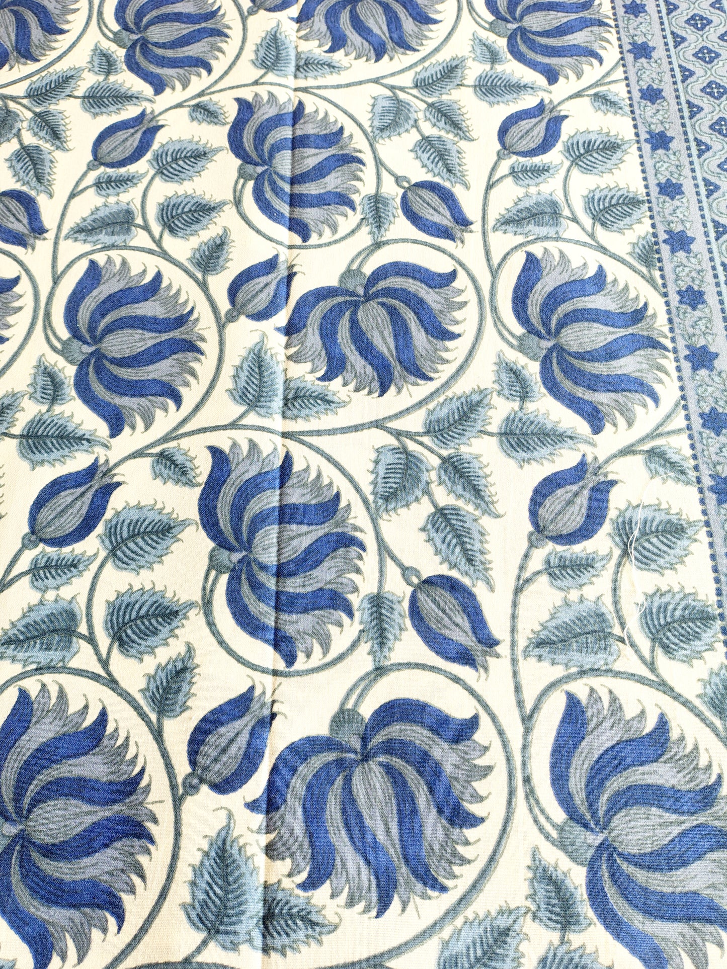 Blue Kamal Traditional Printed Bedsheet with Two Reversible Pillow Covers