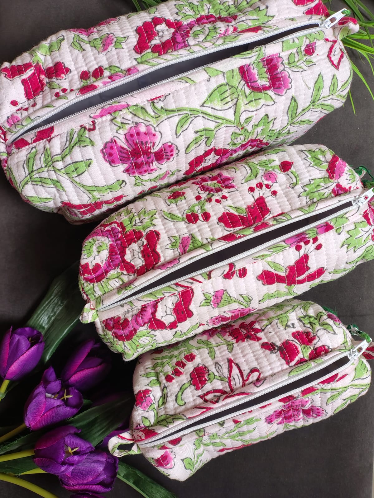 Set of Three Multipurpose Toiletry Bags