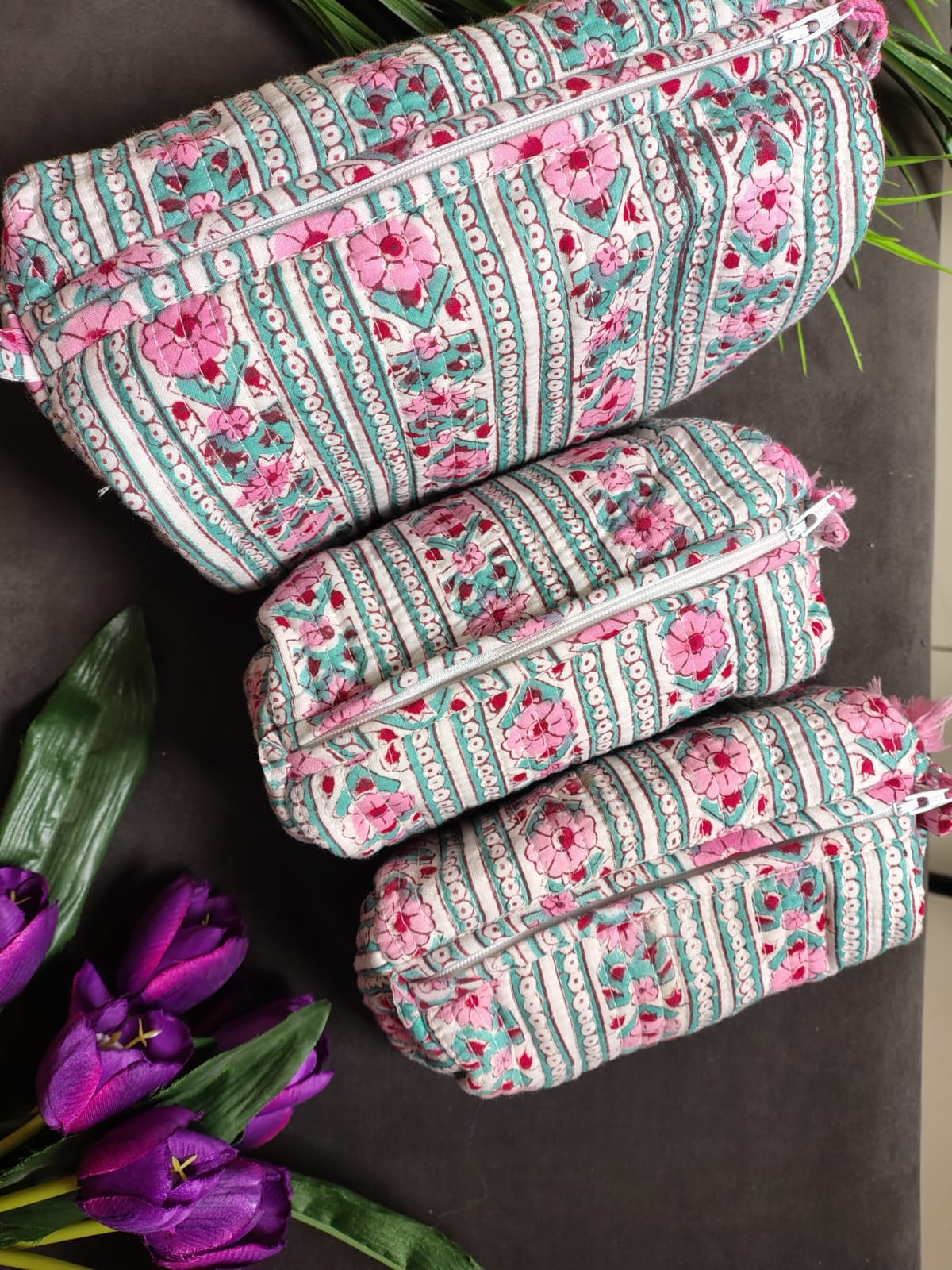 Set of Three Multipurpose Toiletry Bags