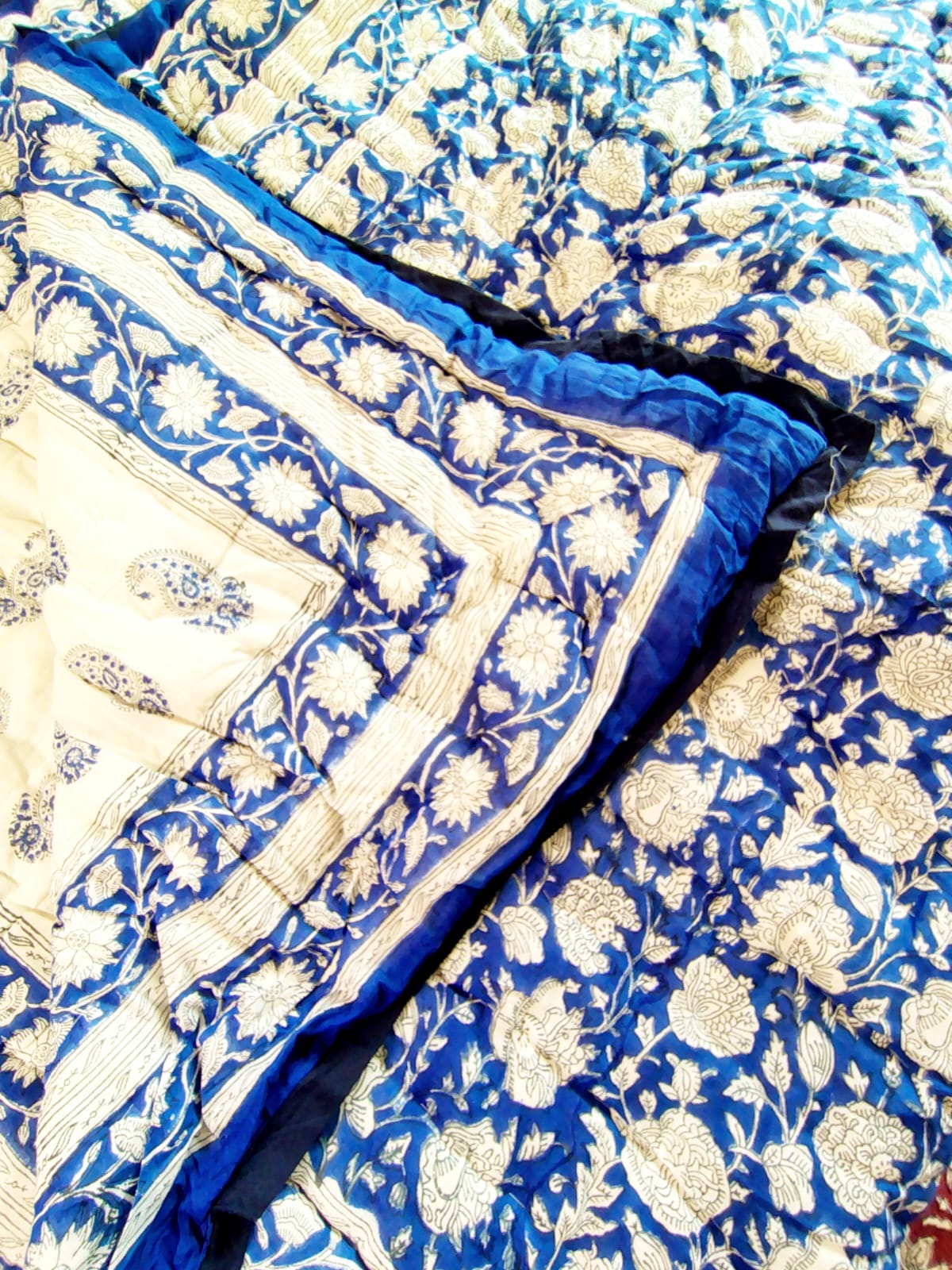 Neel Kamal Hand Block Reversible Double Bed Quilt