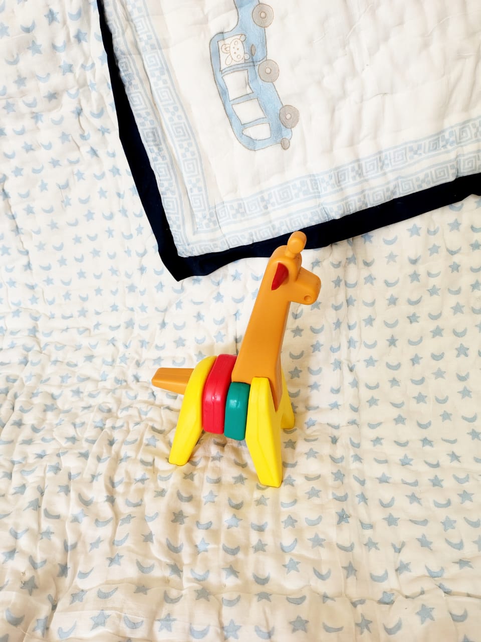 Car Print Kids Hand Block Reversible Quilt