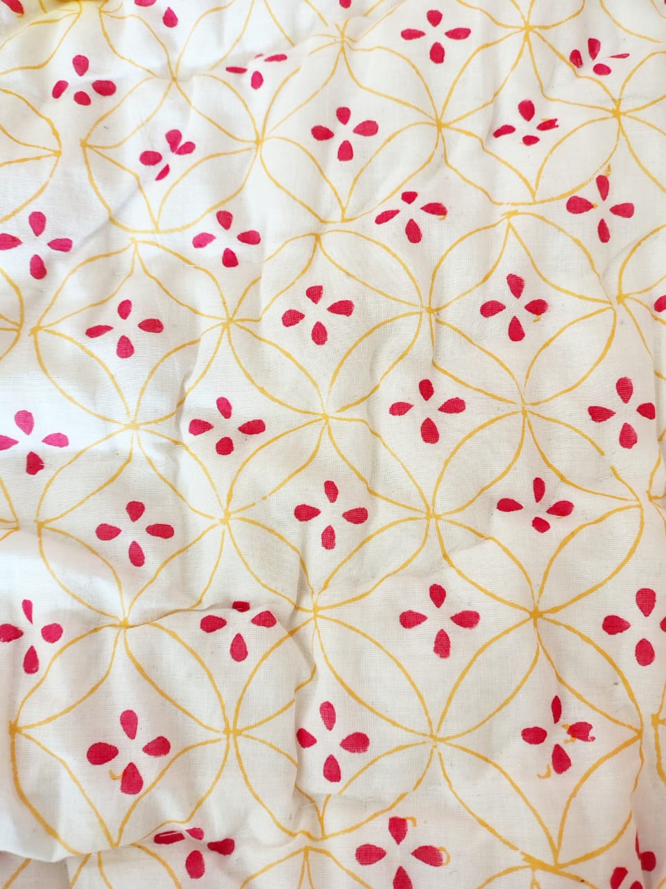 Bird Print Kids Hand Block Reversible Quilt