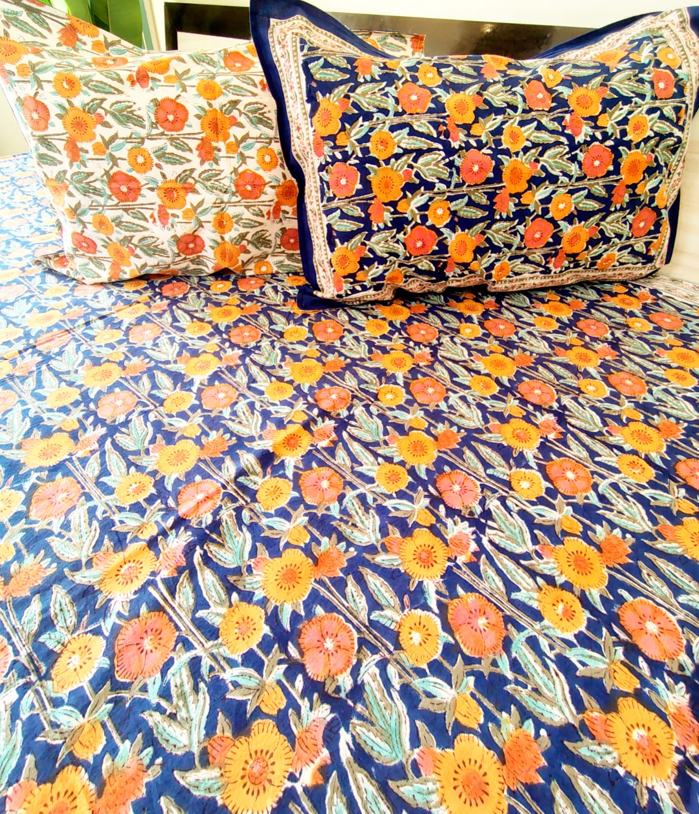 Orange Marie Matching Bedsheet & Dohar Set