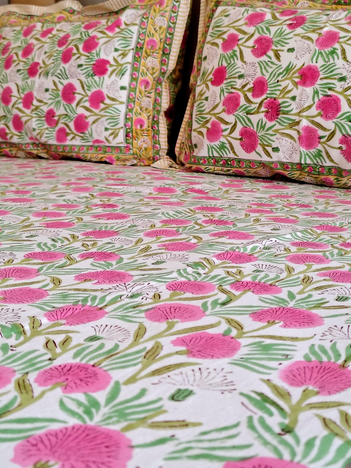 Pink Blossom Matching Bedsheet & Dohar Set