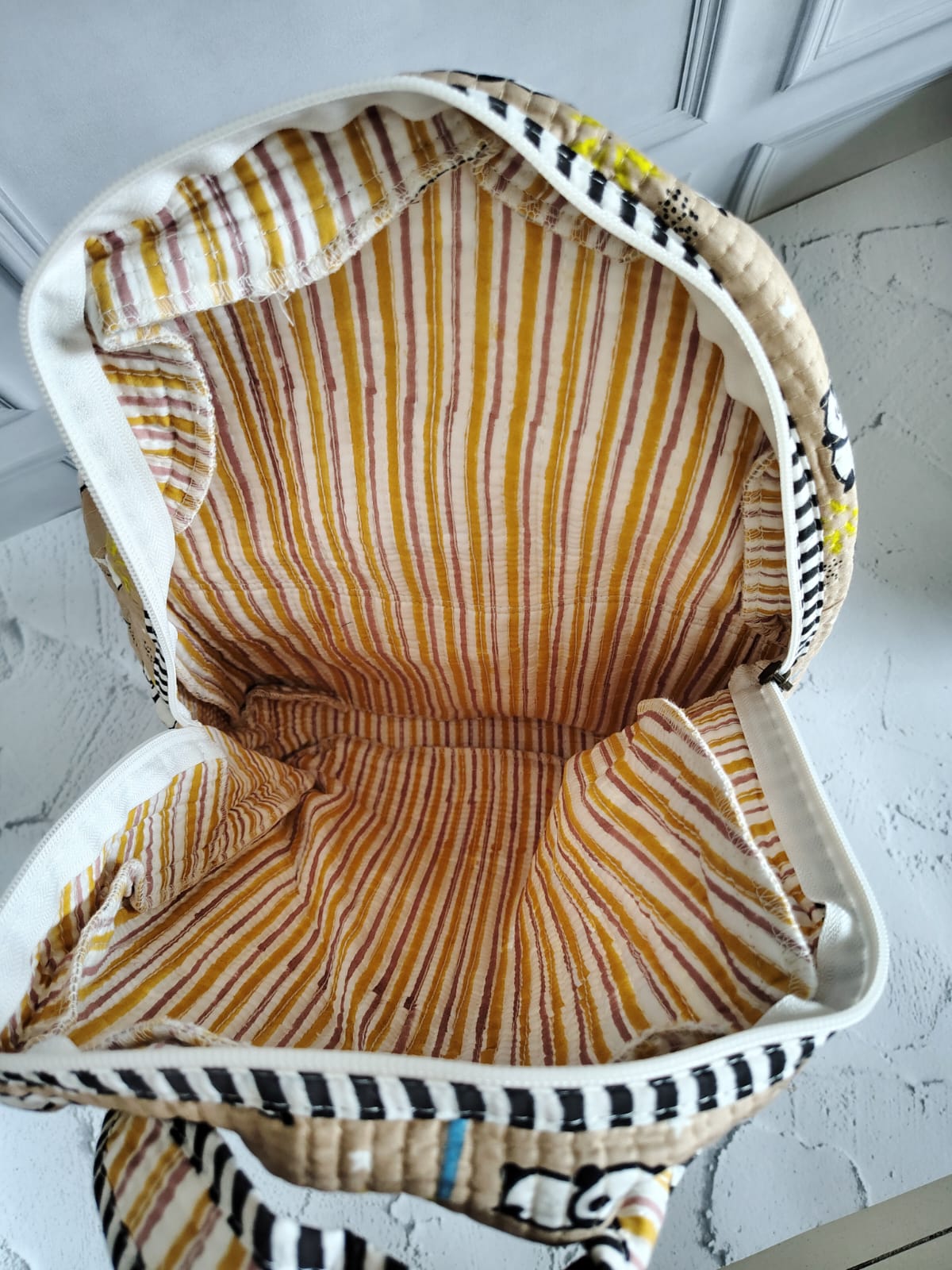 Hand Block Printed Backpack