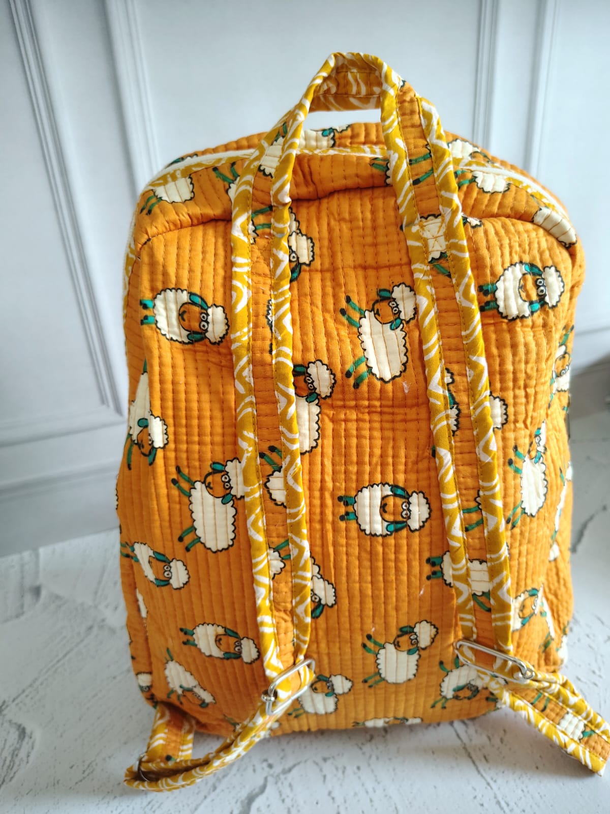 Hand Block Printed Backpack