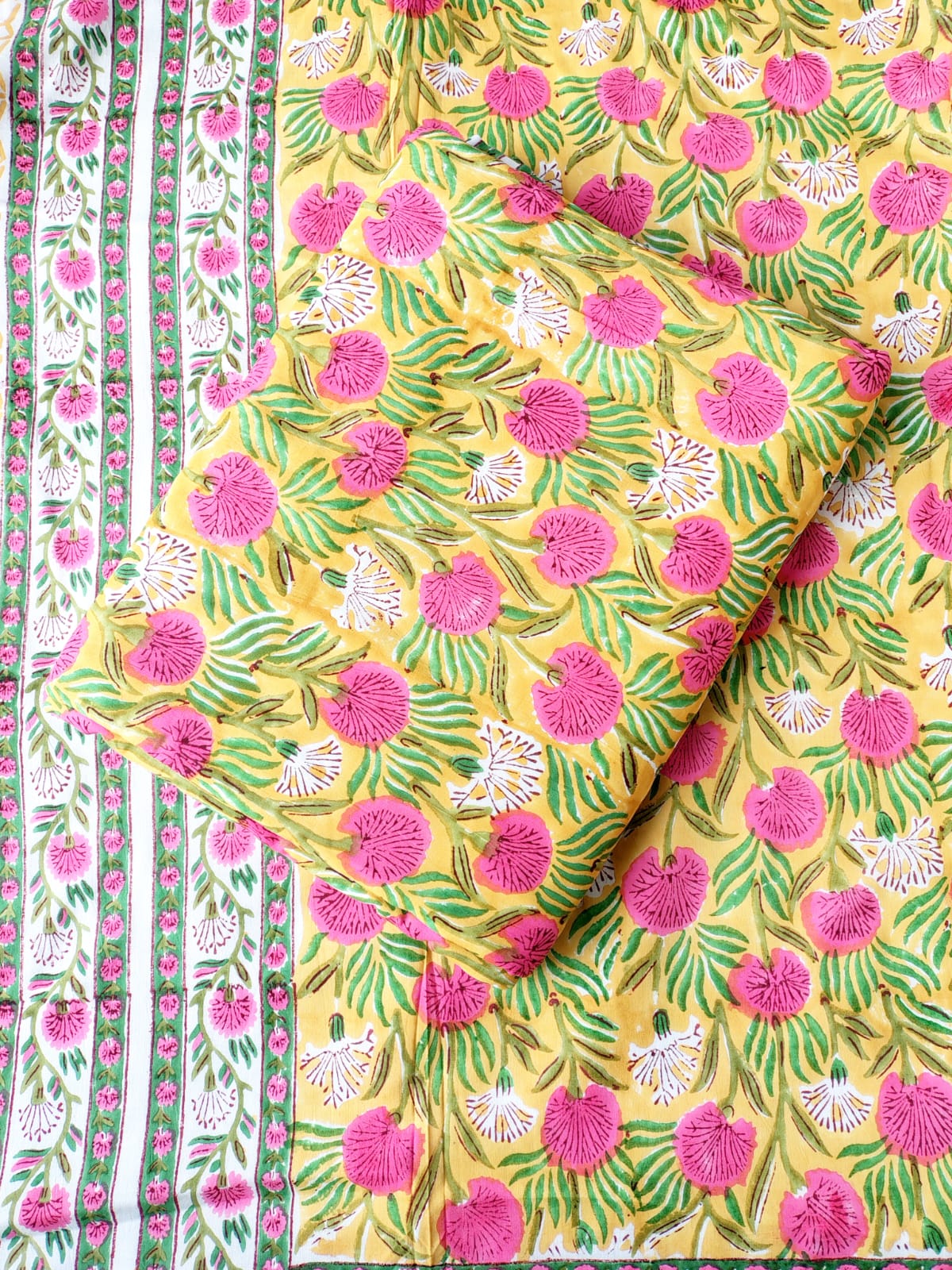 Pink Blossom Matching Bedsheet & Dohar Set