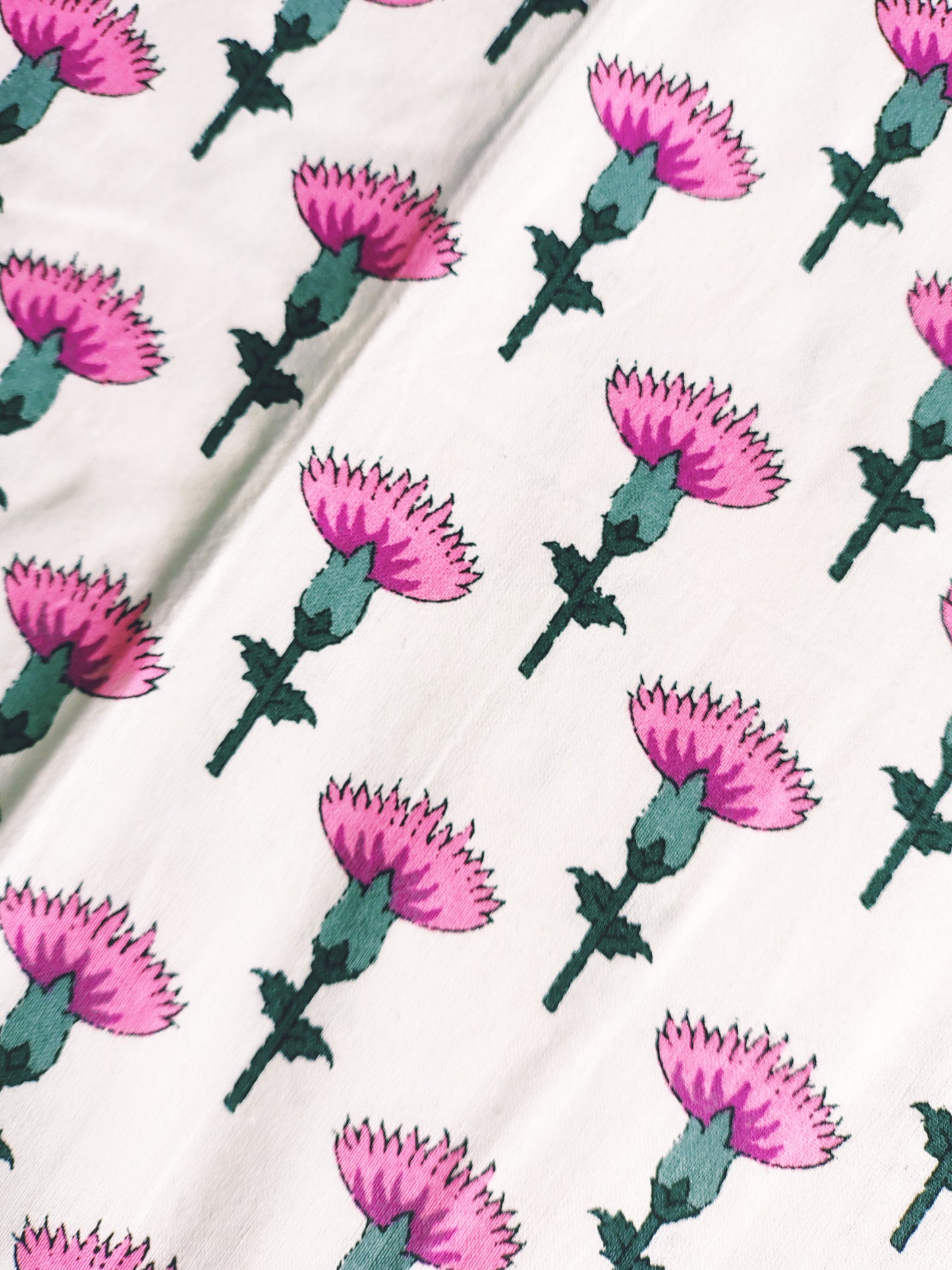 Pink Berry Traditional Printed Bedsheet with Two Reversible Pillow Covers