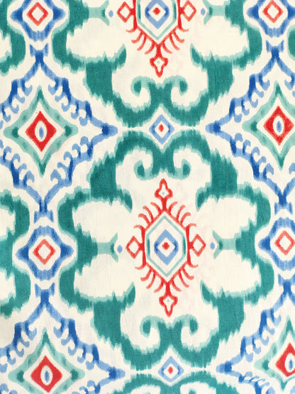 Blue Roshan Traditional Printed Bedsheet with Two Reversible Pillow Covers