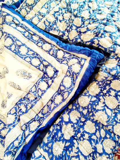 Neel Kamal Hand Block Reversible Double Bed Quilt