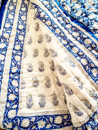 Neel Kamal Hand Block Reversible Double Bed Quilt