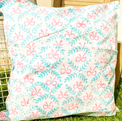 Set of 2 Hand Block Cushion Covers