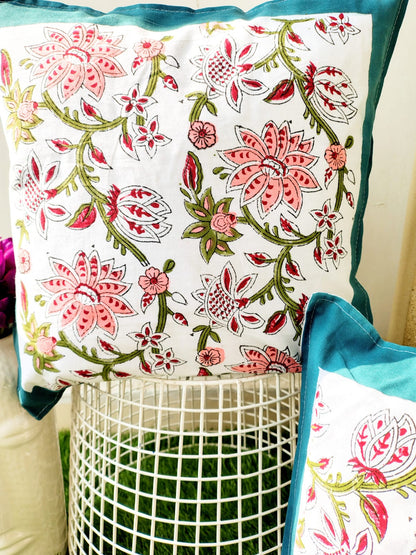 Set of 2 Hand Block Cushion Covers