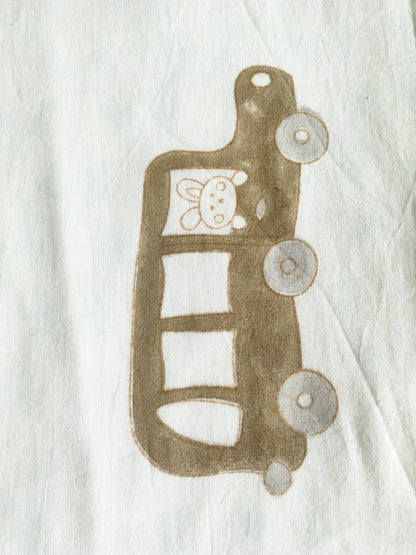 Car Print Kids Hand Block Reversible Dohar