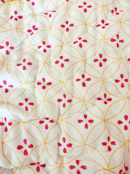 Bird Print Kids Hand Block Reversible Quilt