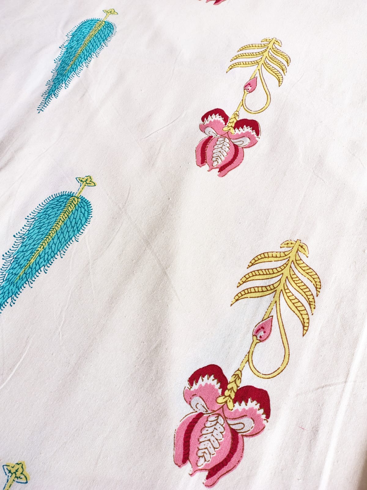 Red Pine Traditional Printed Bedsheet with Two Reversible Pillow Covers