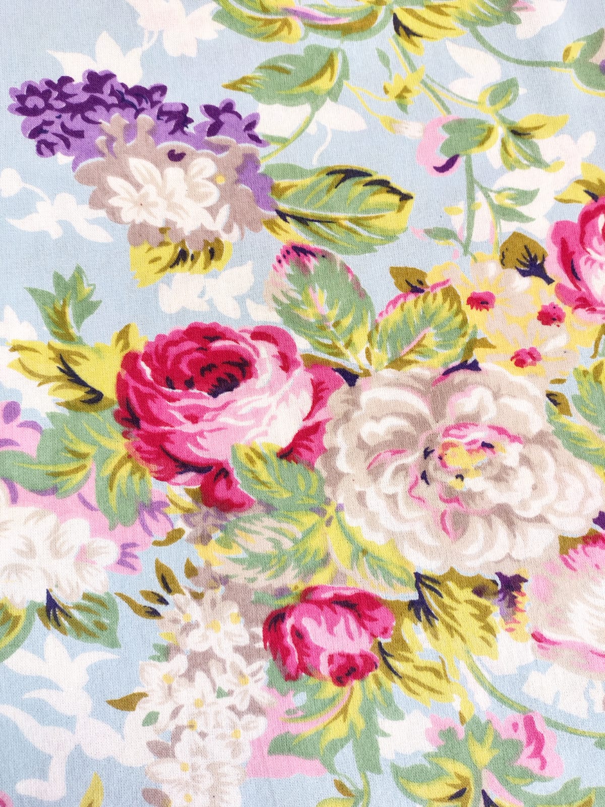 Blue Floral Traditional Printed Bedsheet with Two Reversible Pillow Covers