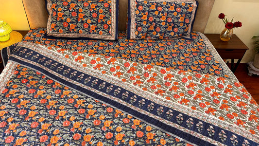 Orange Marie Matching Bedsheet & Dohar Set