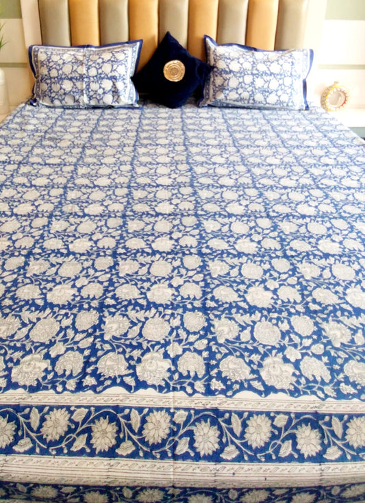 Neel Kamal Matching Bedsheet & Dohar Set