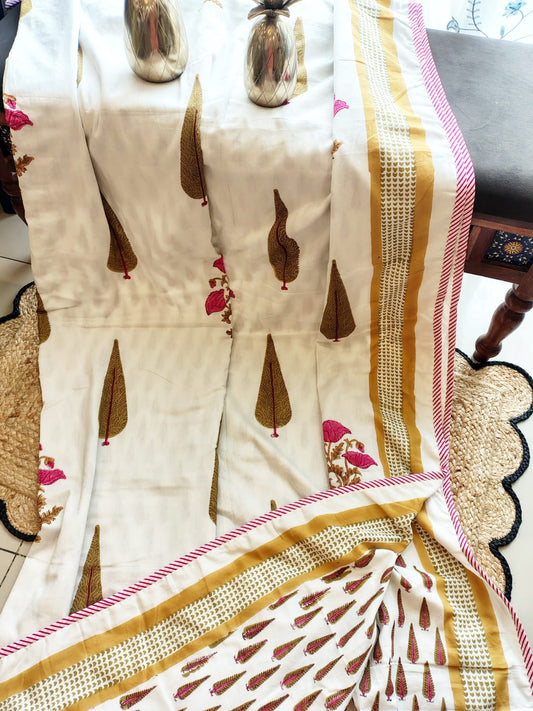 Gulabo Hand Block Reversible Dohar
