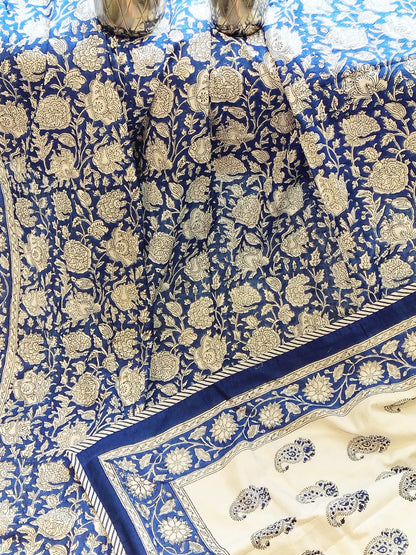 Neel Kamal Hand Block Reversible Dohar