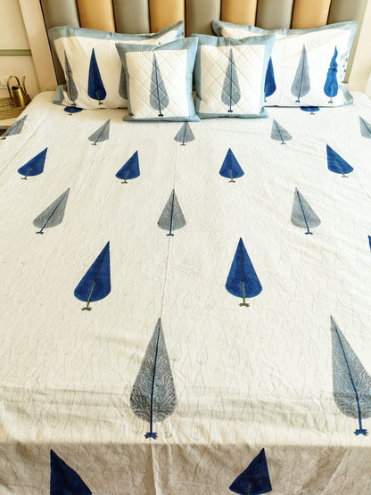 Blue Pine Hand Blocked Wedding Set