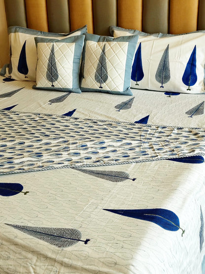 Blue Pine Hand Blocked Wedding Set