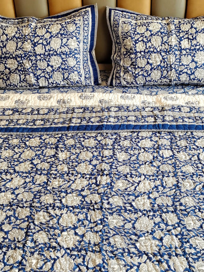Neel kamal Block Print Bedsheet and Bedcover Combo - 6 Piece Combo