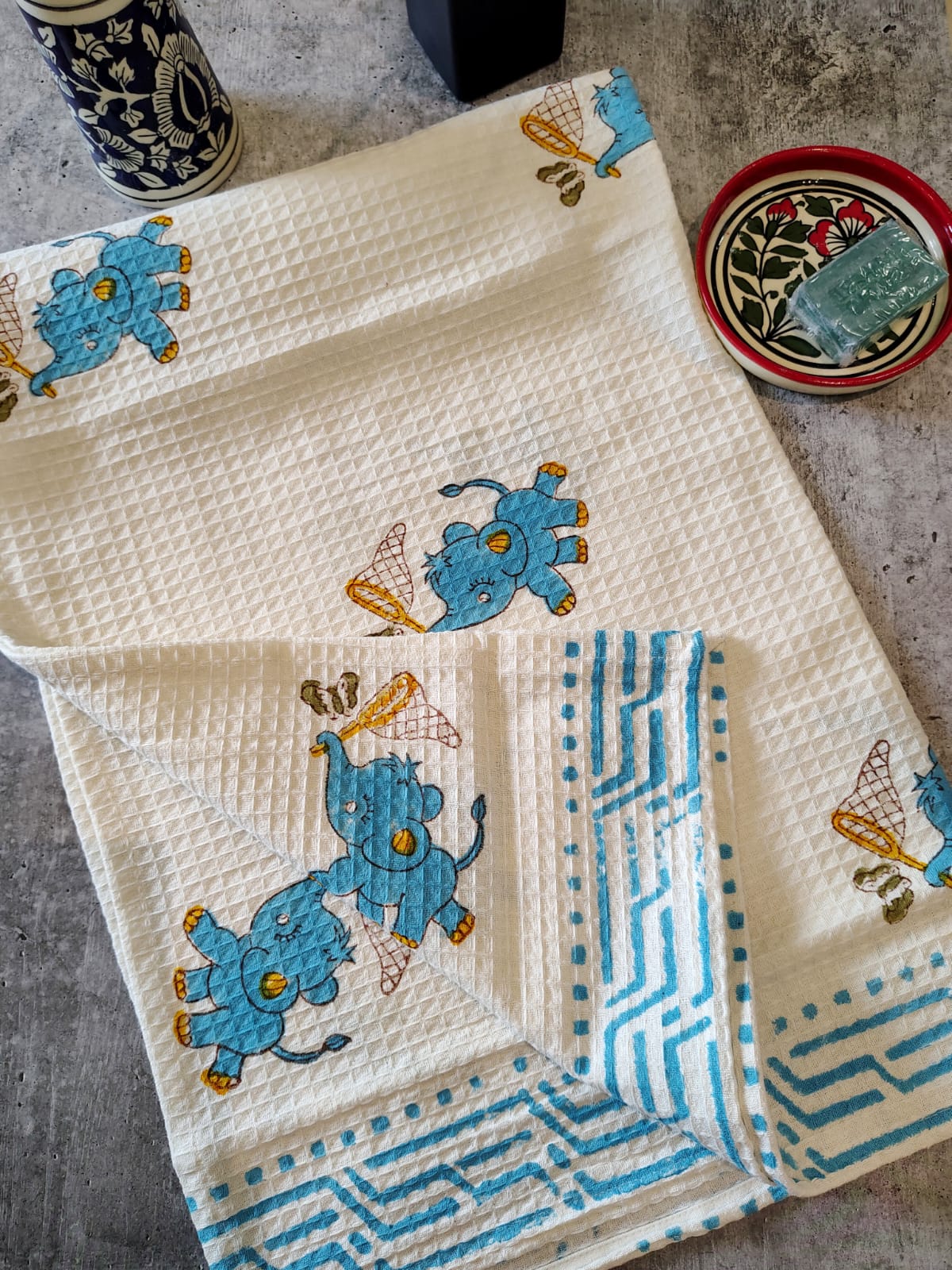 Handblocked Bath Towel