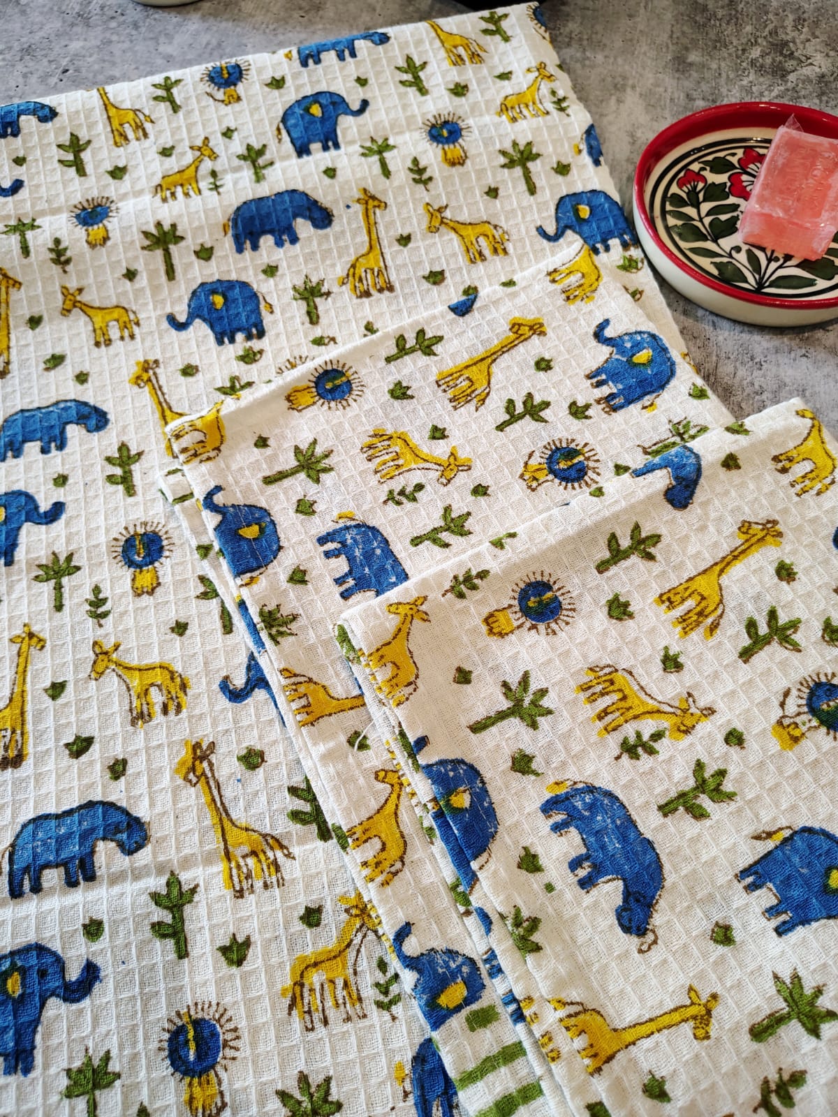 Handblocked Bath & Hand Towel