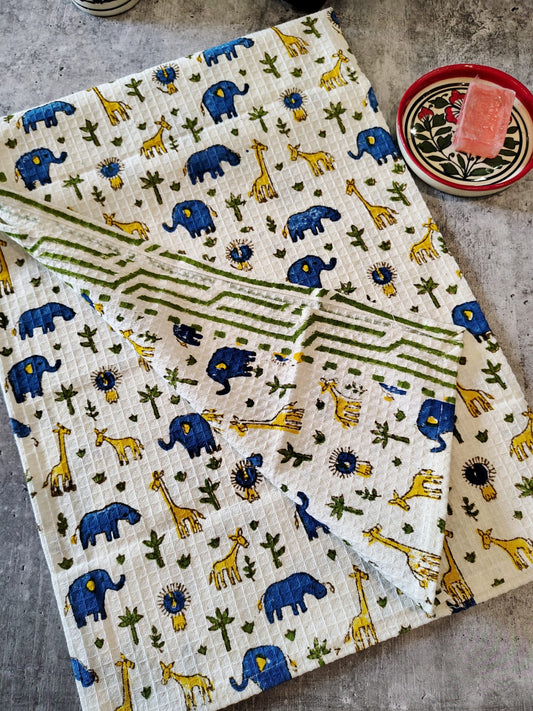 Handblocked Bath & Hand Towel