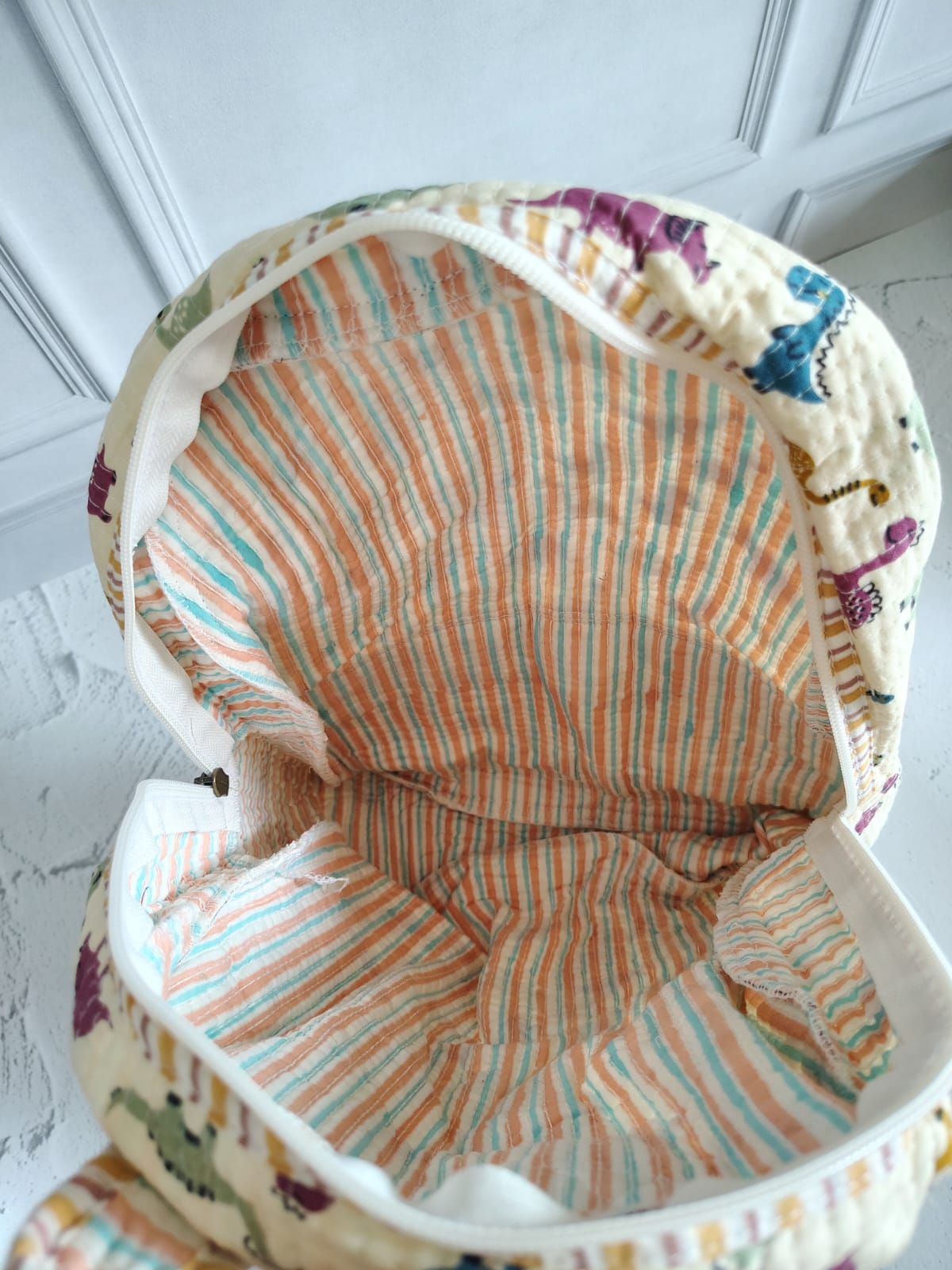 Hand Block Print Backpack