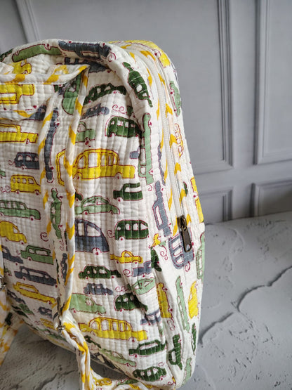 Hand Block Printed Backpack