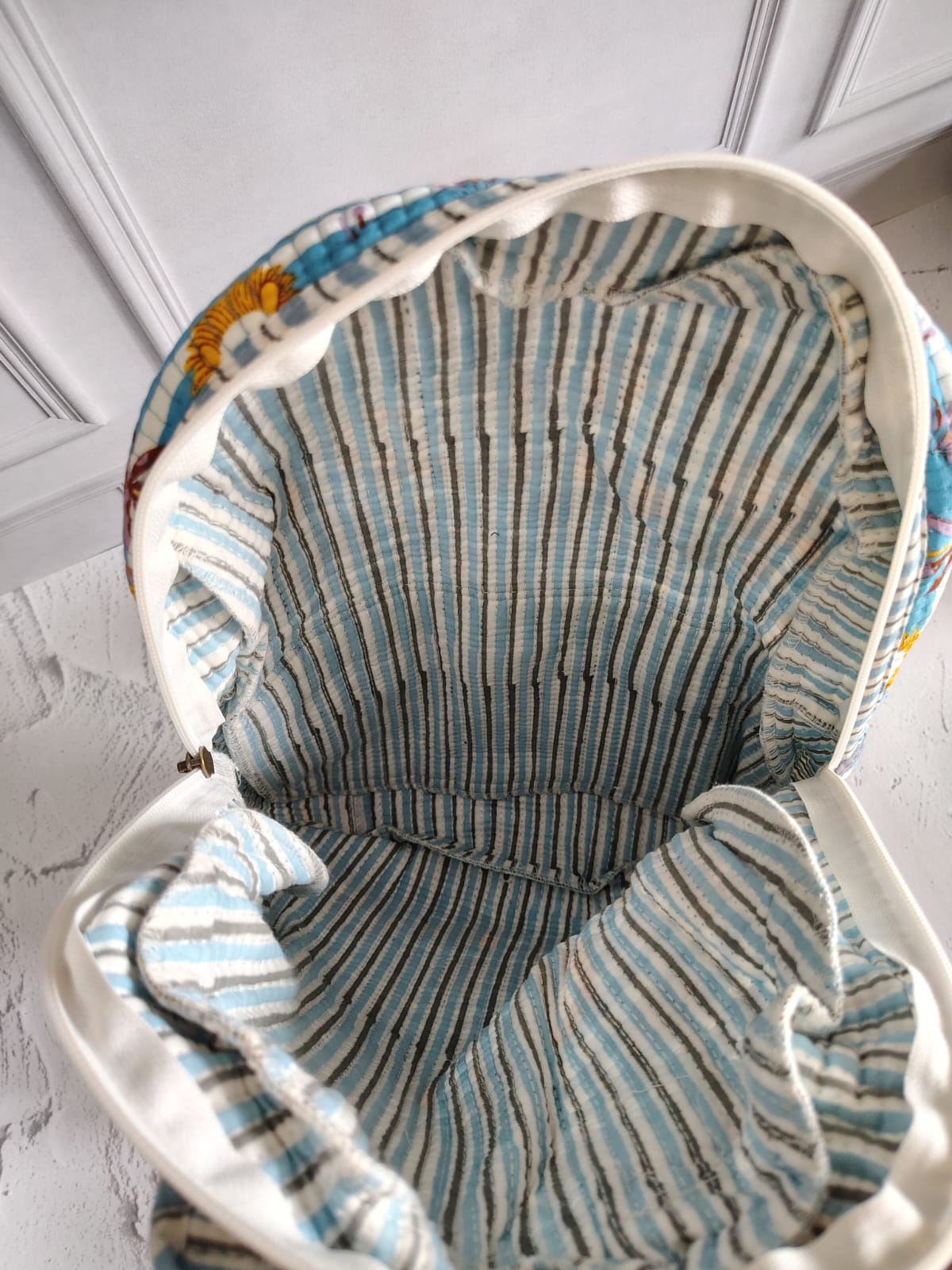 Hand Block Printed Backpack