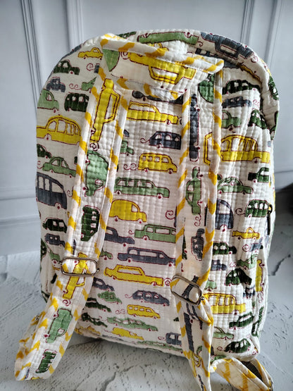 Hand Block Printed Backpack