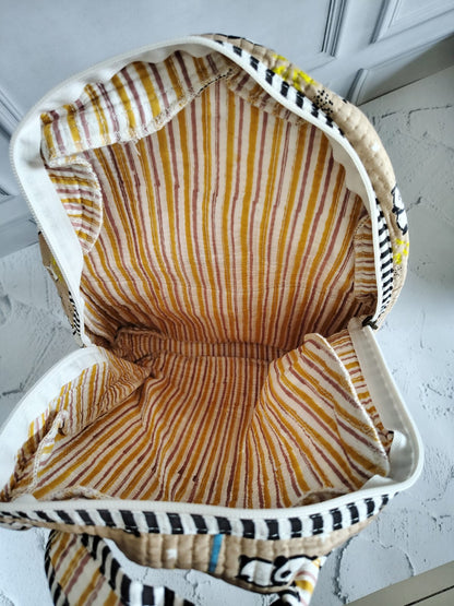 Hand Block Printed Backpack