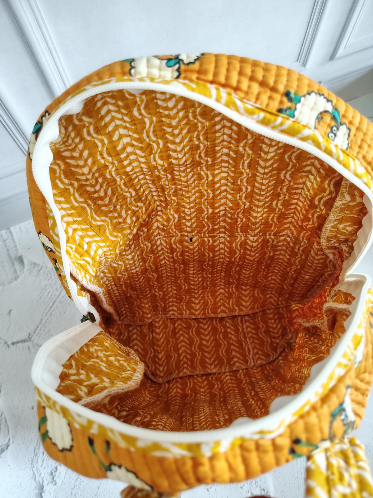 Hand Block Printed Backpack