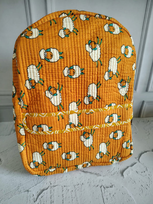 Hand Block Printed Backpack
