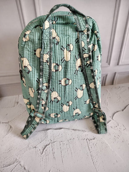 Hand Block Printed Backpack