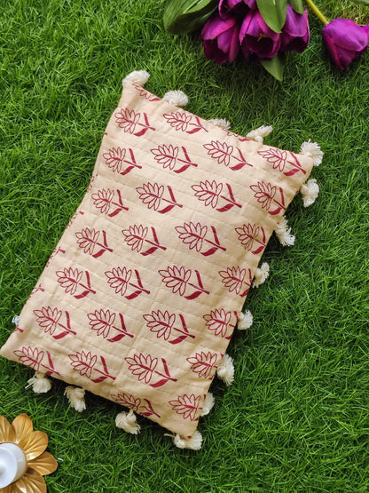 Hand Block Printed Flat Pouches with Zip