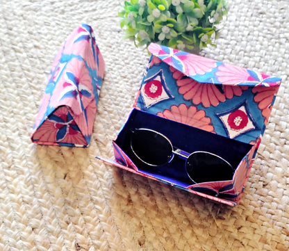 Block Printed Foldable Sleek Sunglasses Cover