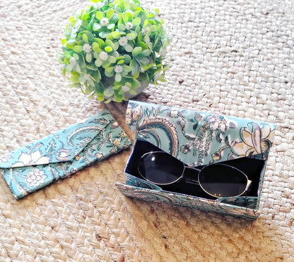 Block Printed Foldable Sleek Sunglasses Cover
