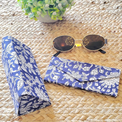 Block Printed Foldable Sleek Sunglasses Cover