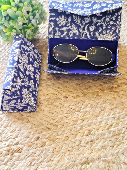 Block Printed Foldable Sleek Sunglasses Cover