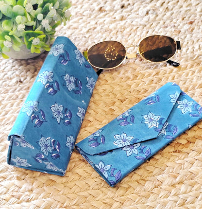 Block Printed Foldable Sleek Sunglasses Cover