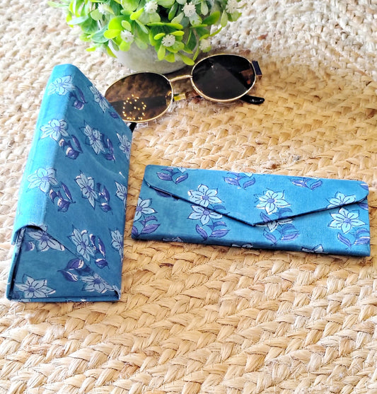 Block Printed Foldable Sleek Sunglasses Cover