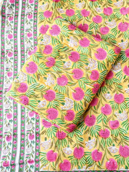 Pink Blossom Matching Bedsheet & Dohar Set