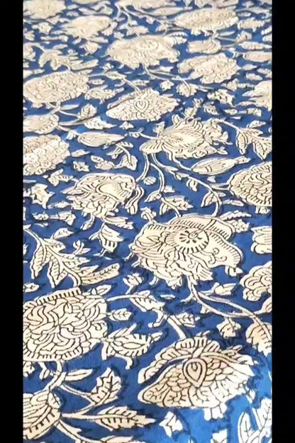 Neel Kamal Block Printed Bedsheet with Two Reversible Pillow Covers